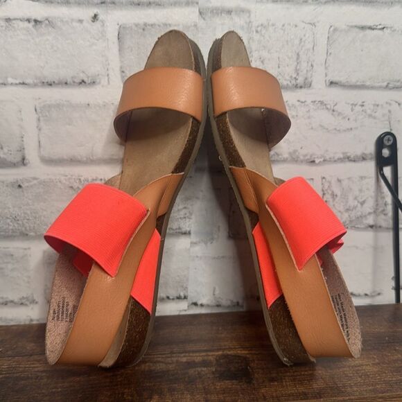 Mossimo Minimalist faux-leather sandals, Coral, Boho, Hippie Size 7 - Picture 5 of 7